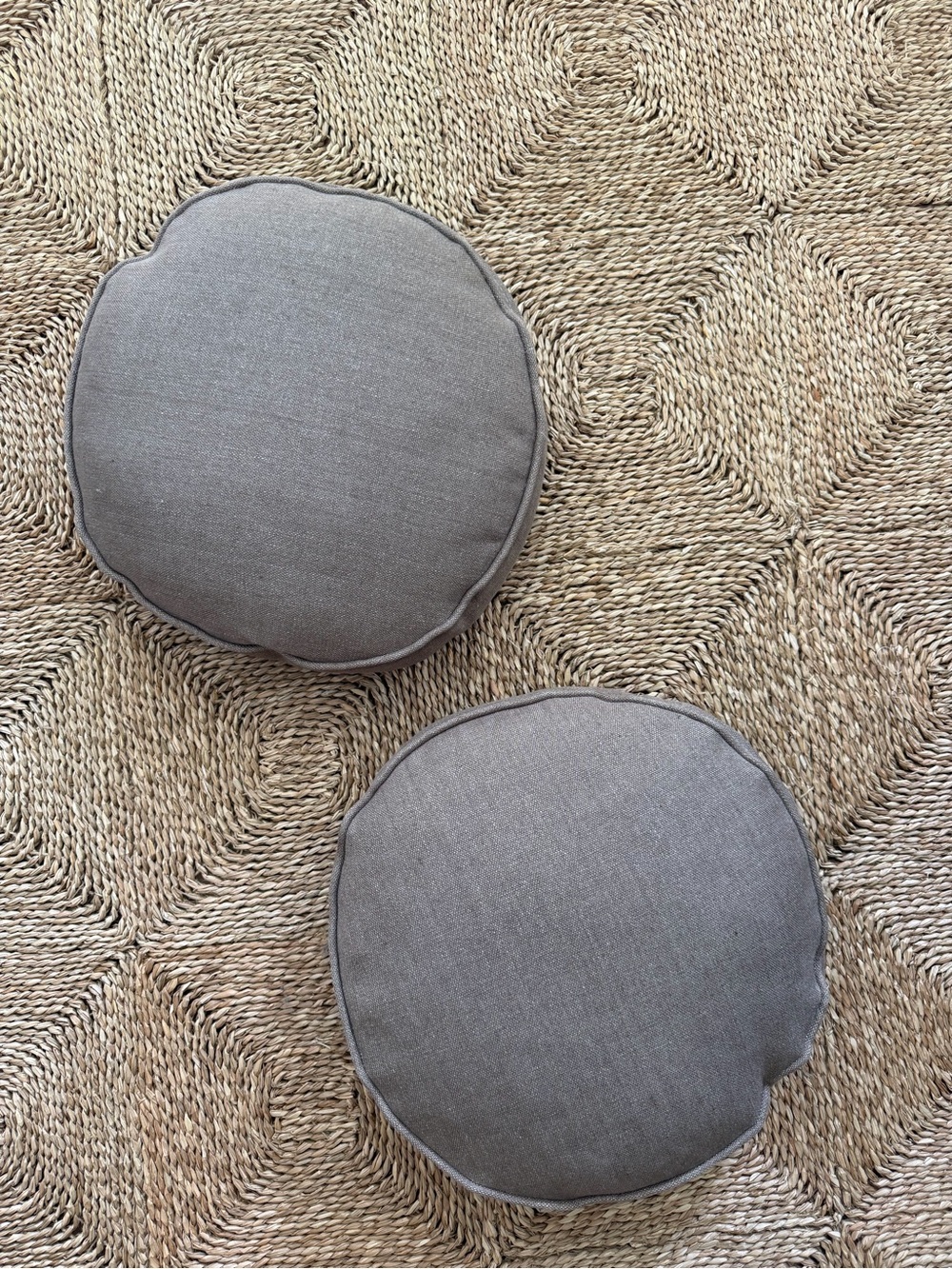 Round Gray Pillows